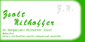 zsolt milhoffer business card